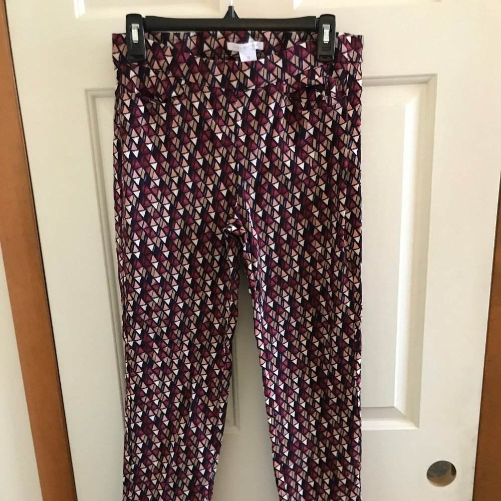 Linda Matthews Triangle Patterned Capris